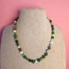 Collana girocollo con pietre dure e elementi tibetani, bijou artigianale